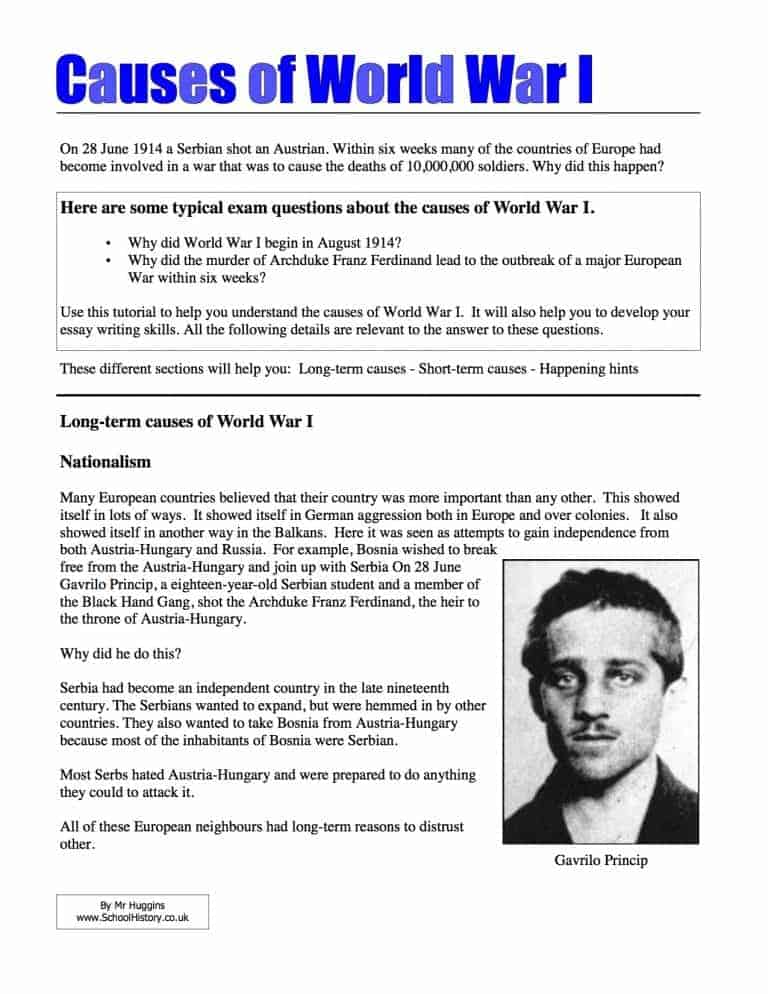 world war 1 summary essay pdf
