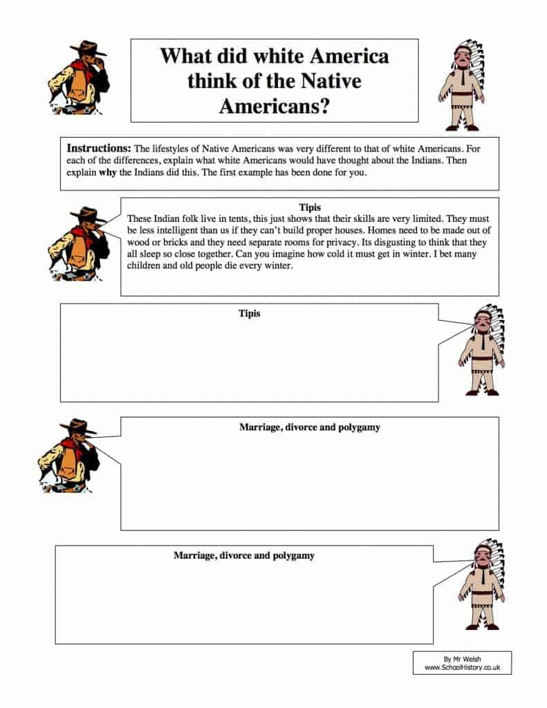 what did white america think of native americans year 8