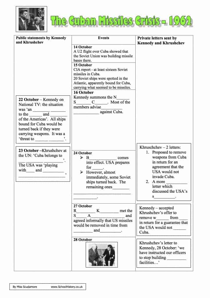 the-cuban-missile-crisis-of-1962-lower-ability-gcse-worksheet