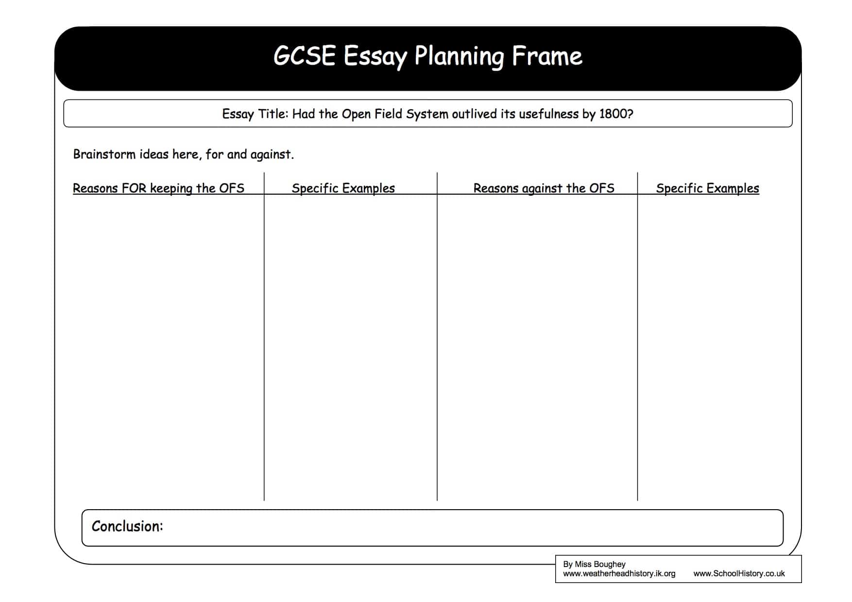 how to plan an essay gcse