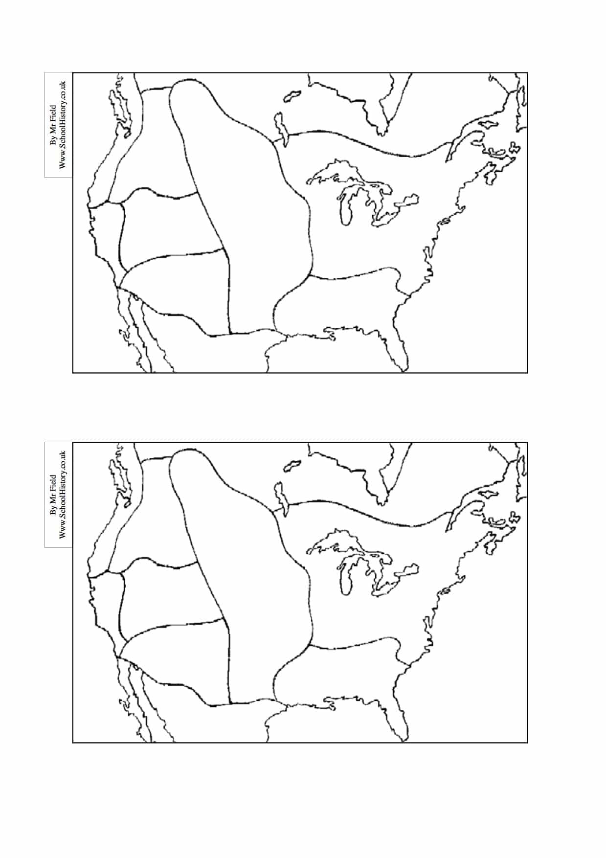 Native American Maps - Blank Map Worksheet With Civil War Map Worksheet