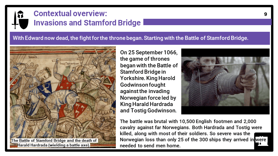 AQA_BA Norman England, c1066-1100_HE_ 2020 The Battle of Hastings, October 1066, Presentation