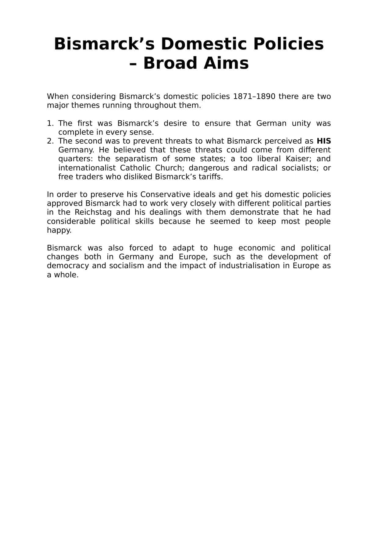Реферат: Otto Von Bismarck Essay Research Paper Otto