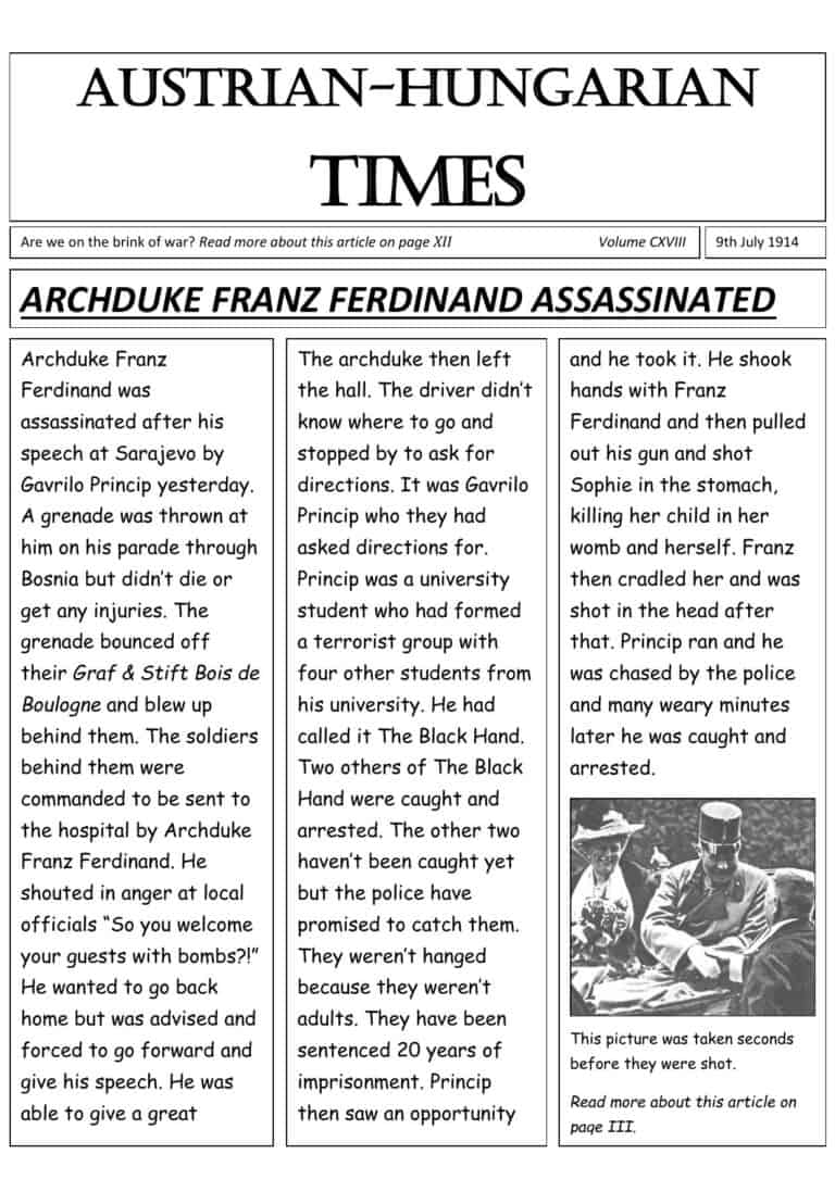 who assassinated franz ferdinand