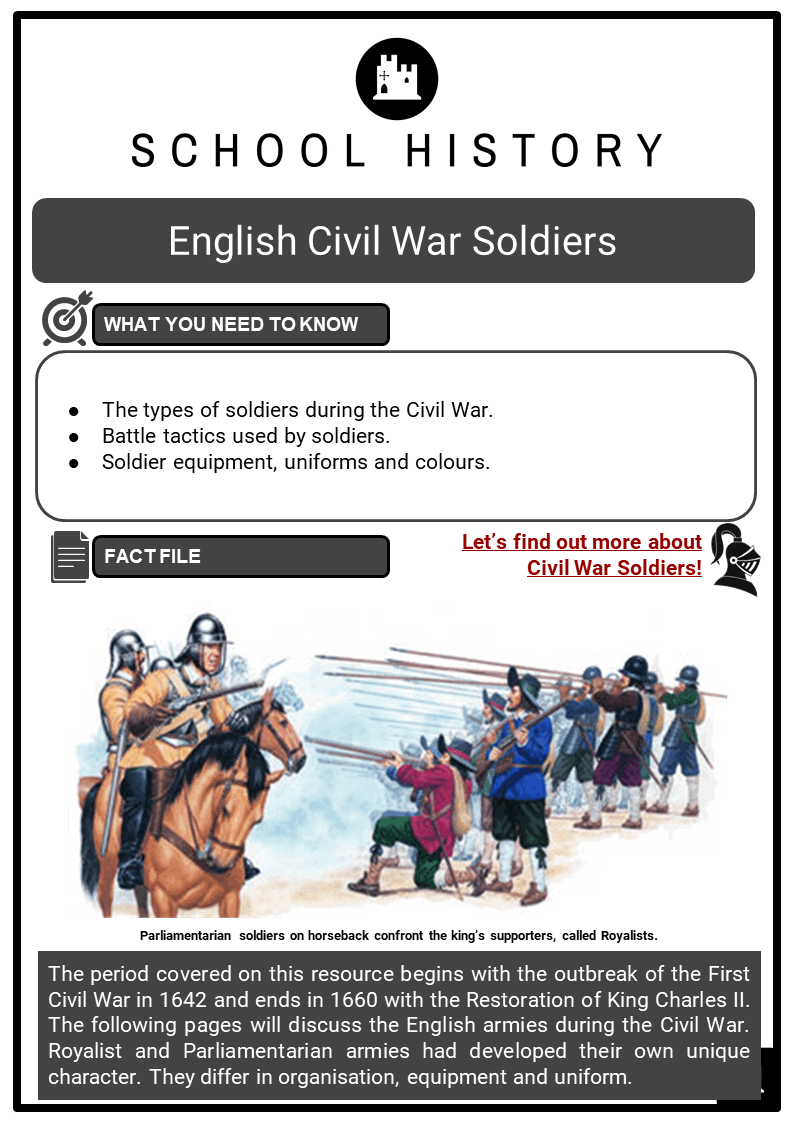 English Civil War Soldiers Facts, Worksheets, Chronology & Military Tactics