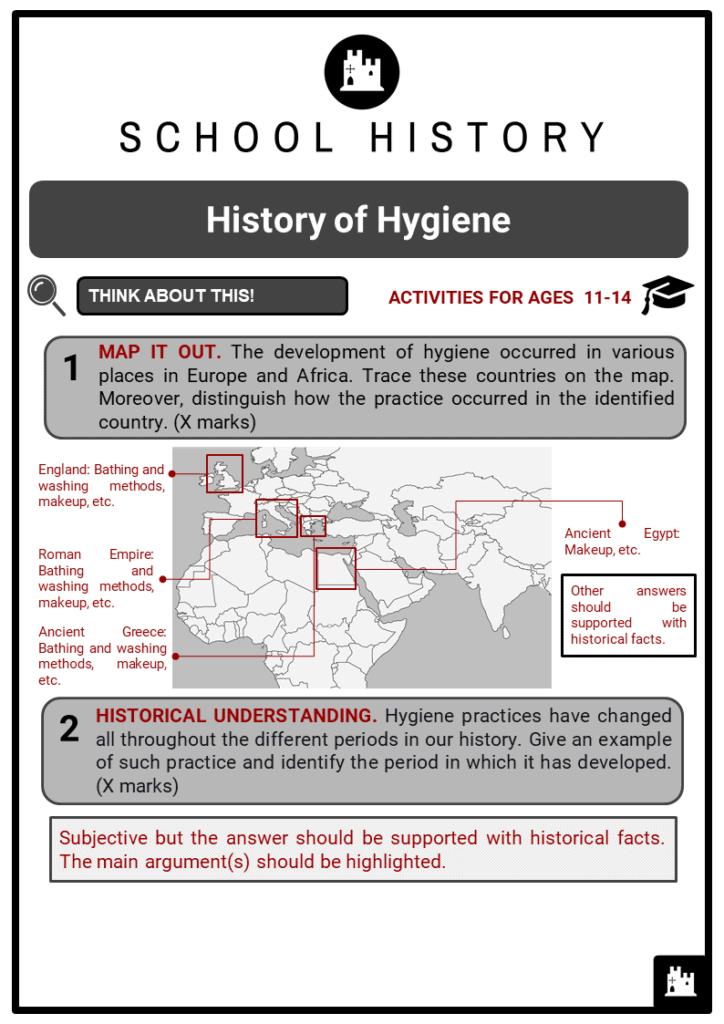 History of Hygiene Student Activities & Answer Guide 2