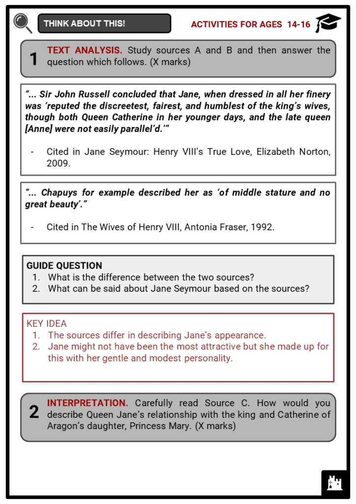 Jane Seymour Student Activities & Answer Guide 4