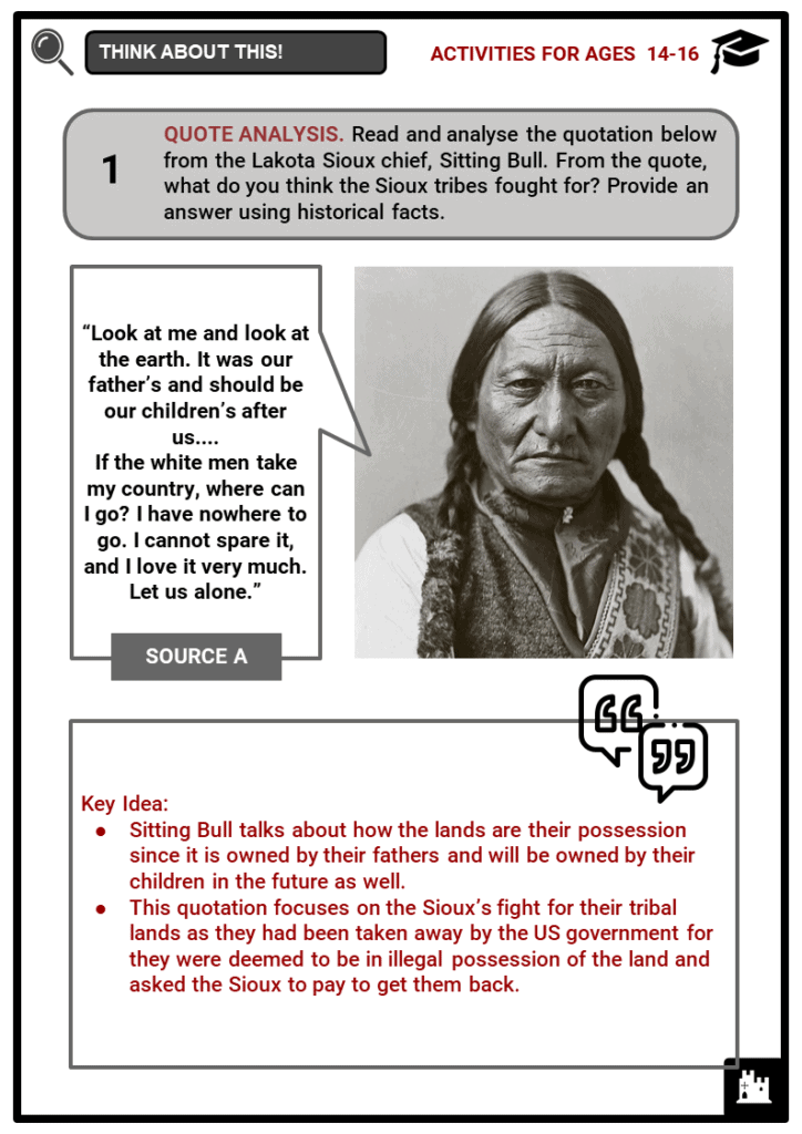 The Great Sioux War Student Activities & Answer Guide 4