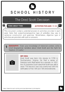 The Dred Scott Decision Facts, Worksheets, Background, Result & Impact