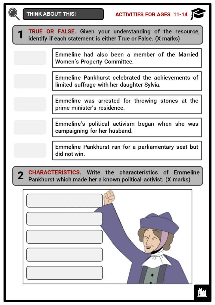 Emmeline Pankhurst Student Activities & Answer Guide 1