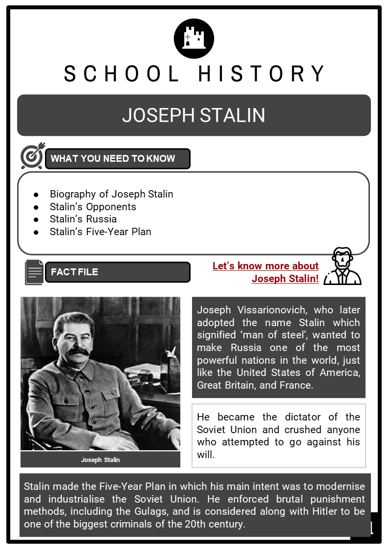 Joseph Stalin Facts Worksheets Biography Ideology Russia