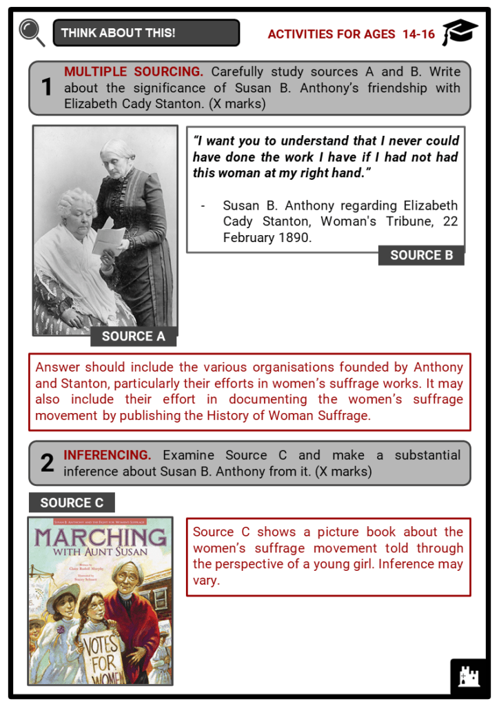 Susan B. Anthony Student Activities & Answer Guide 4