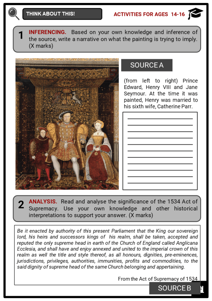 Henry VIII Student Activities & Answer Guide 3
