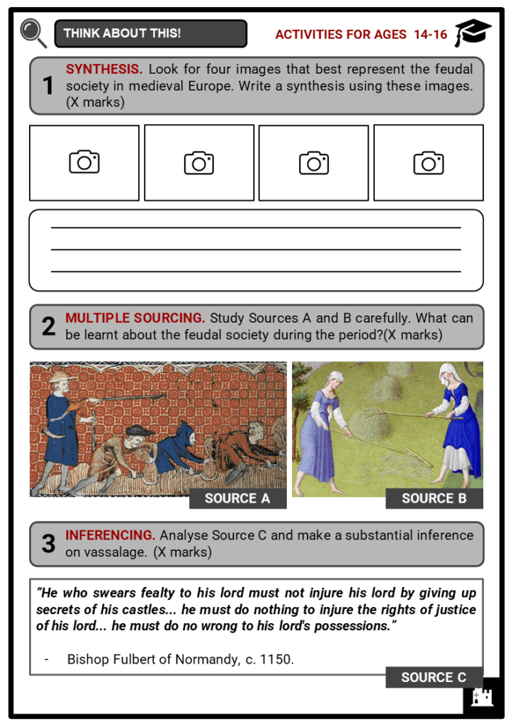 Feudalism Student Activities & Answer Guide 3