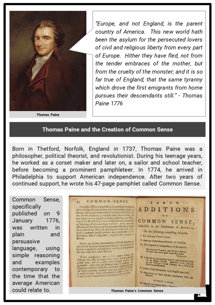 Thomas Paine’s Common Sense _ its impact on the American Revolution Resource Collection 2
