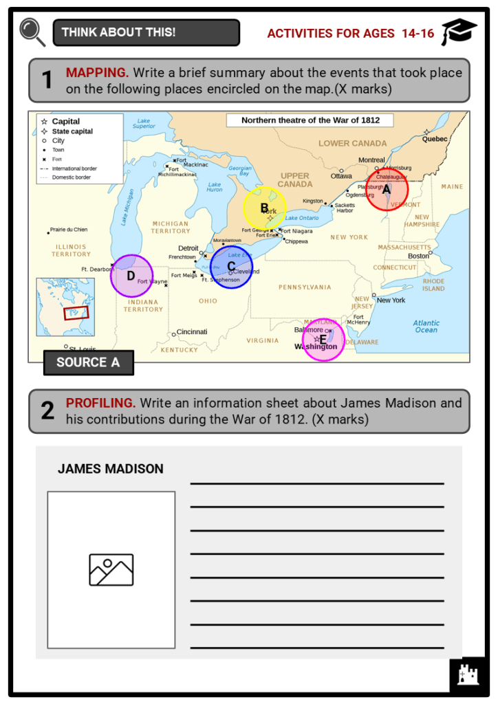 Timeline of War of 1812 Student Activities & Answer Guide 3