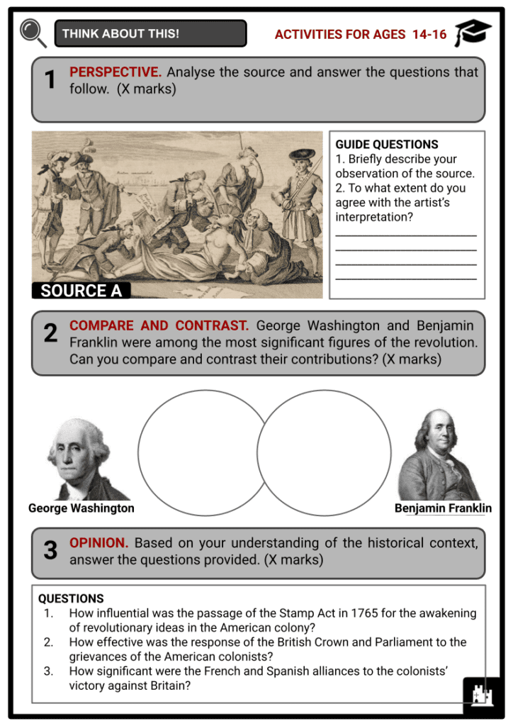 Timeline of the American Revolution Activities & Answer Guide 3