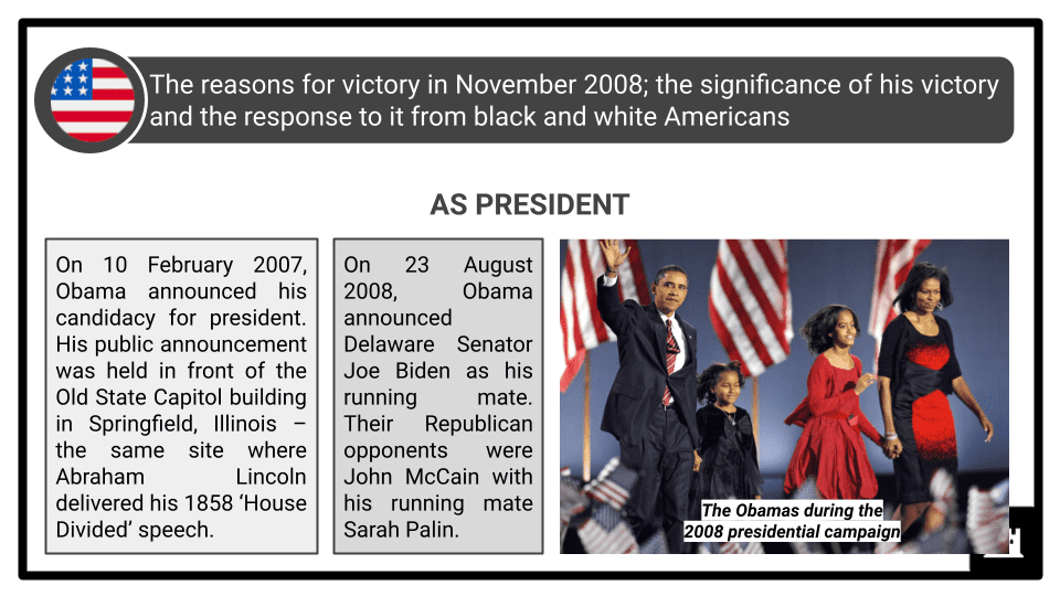 A Level Obama's campaign for presidency, 2000-2009 Presentation 4