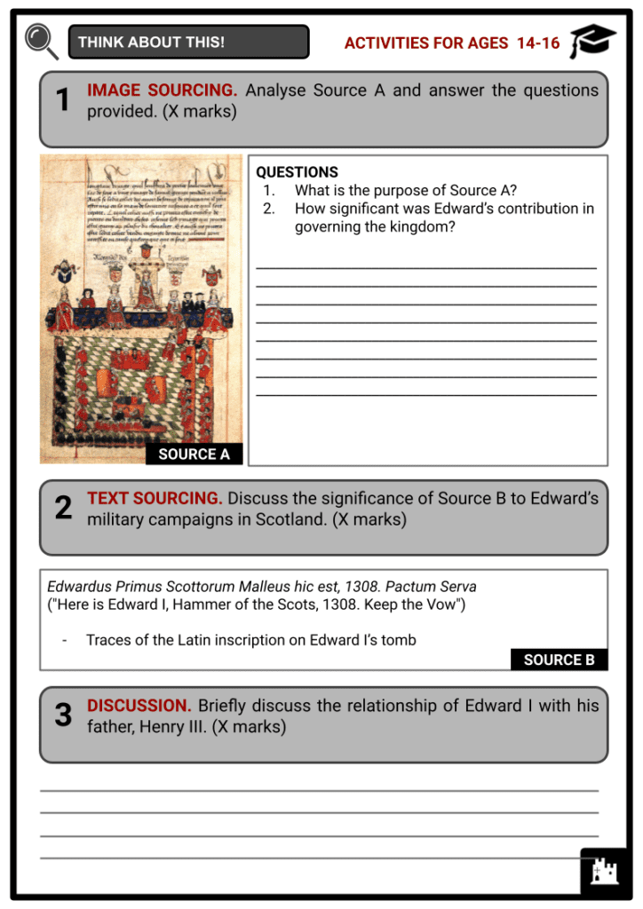Edward I of England Activities & Answer Guide 3