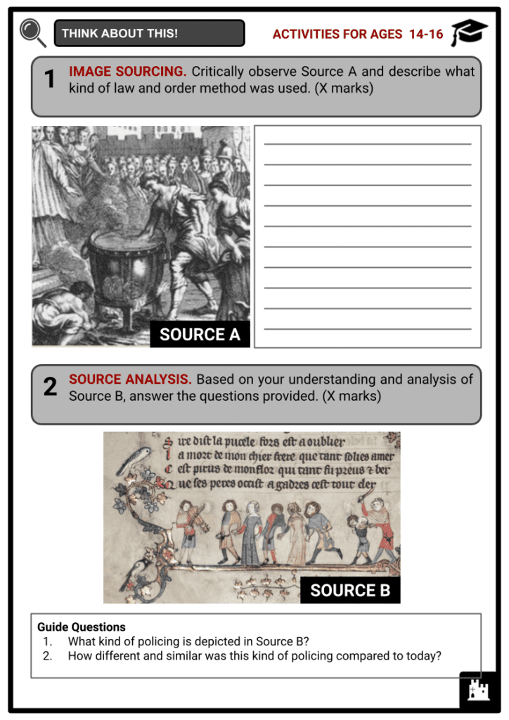 Medieval Law and Order Resource Activities & Answer Guide 3