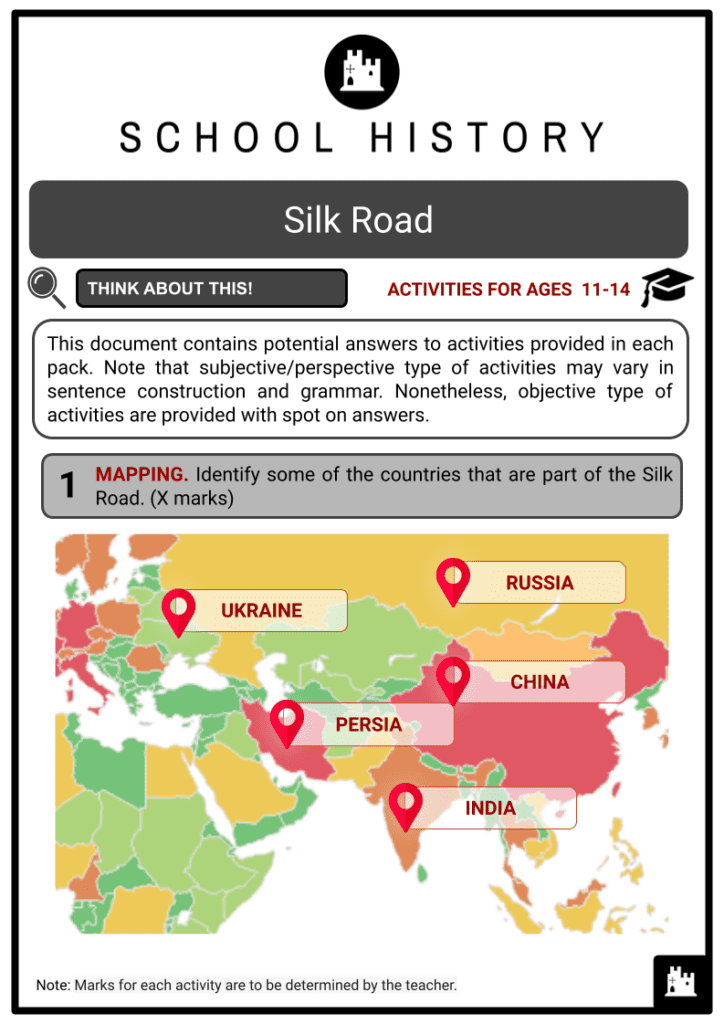 Silk Road Activities & Answer Guide 2