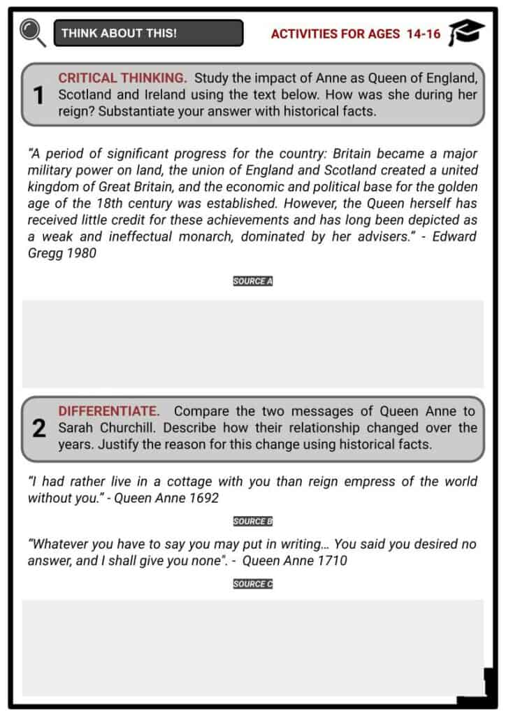 Queen Anne Activities & Answer Guide 3