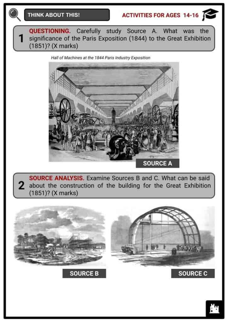 The Great Exhibition (1851) Activities & Answer Guide 3