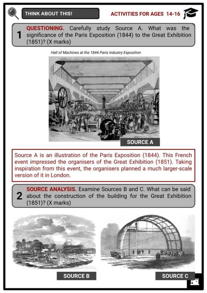 The Great Exhibition (1851) Activities & Answer Guide 4