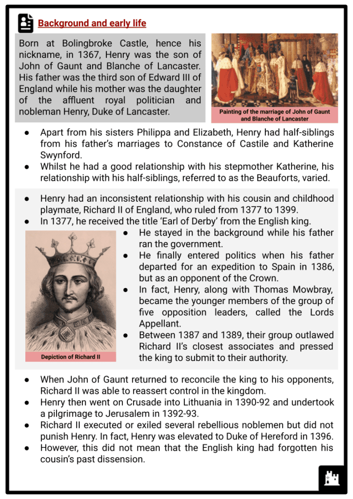 Henry IV (Henry Bolingbroke) Resource 2