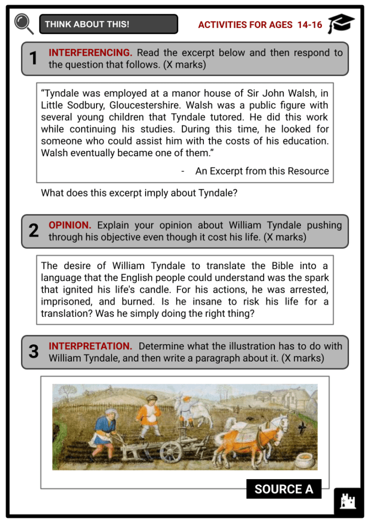 William Tyndale Activity & Answer Guide 3png