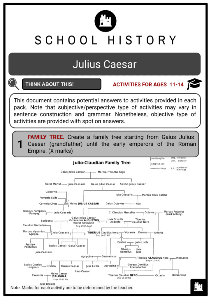 Julius Caesar Activity & Answer Guide 2