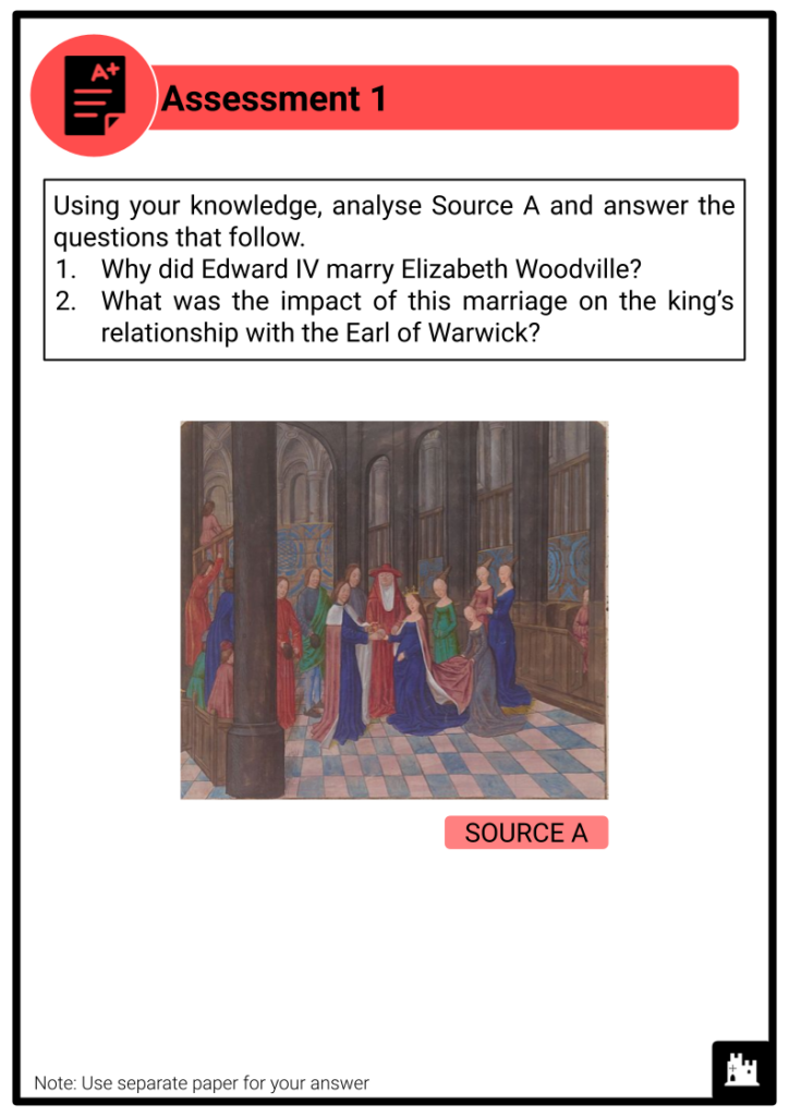 A Level Edward IV, 1461-1470 and 1471-1483 Assessment 2