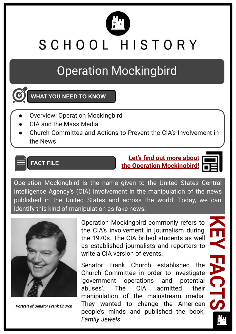 Operation Mockingbird, Overview, CIA, Media, Facts & Worksheets