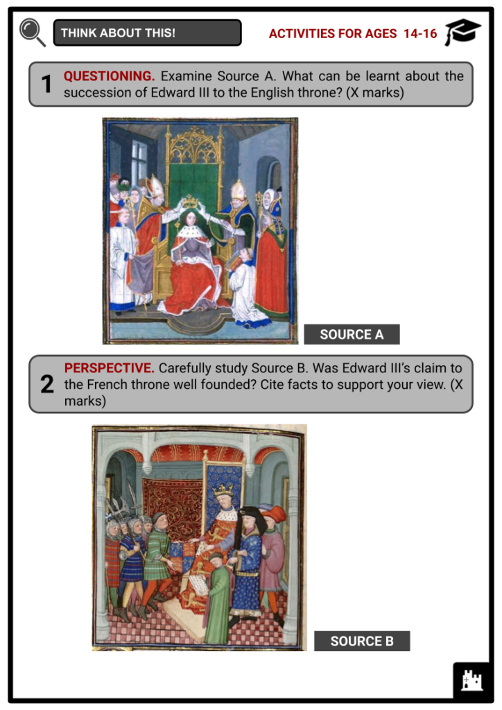 Edward III of England Activity & Answer Guide 3