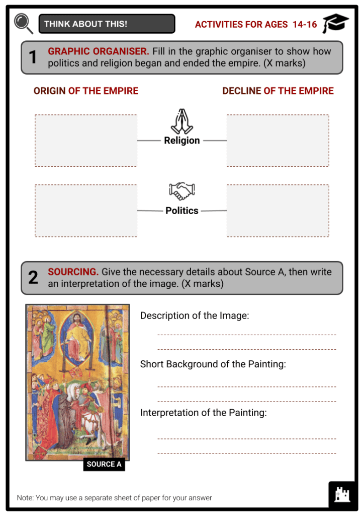 Holy Roman Empire Activity & Answer Guide 3