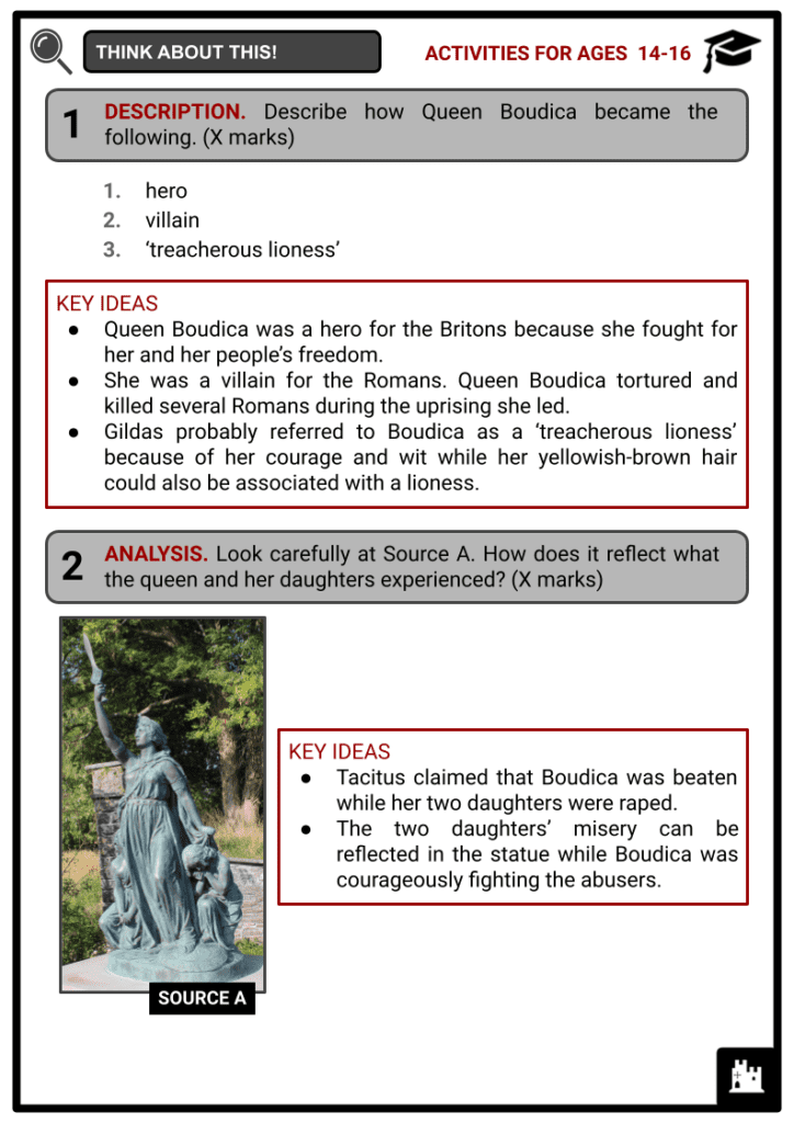 Queen Boudica Activity & Answer Guide 4