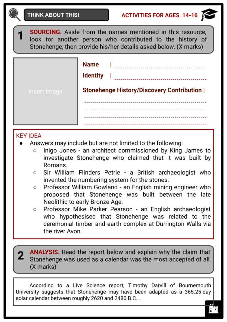 Stonehenge Activity & Answer Guide 4