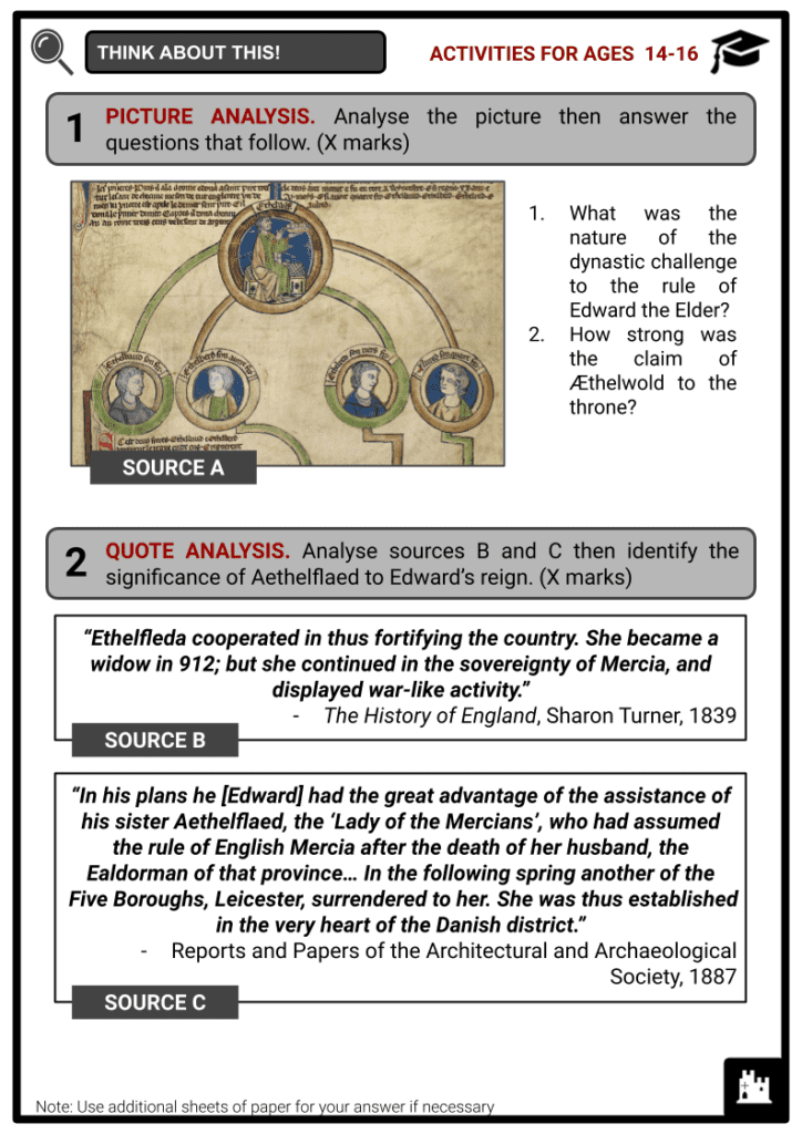 Edward the Elder Activity & Answer Guide 3