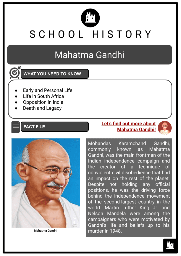 biography of mahatma gandhi for class 7
