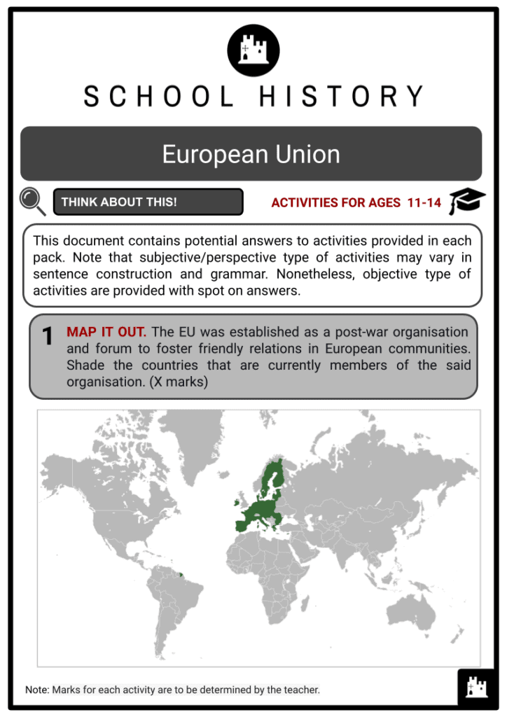 European Union Activity & Answer Guide 2