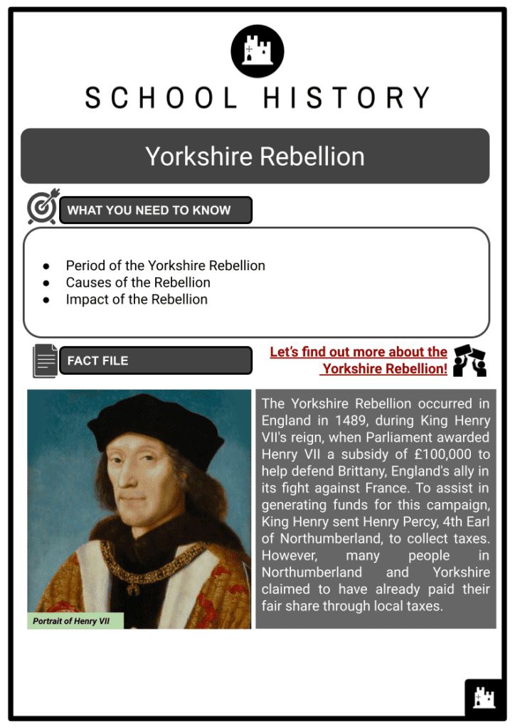 Yorkshire Rebellion 1489 Resource 1
