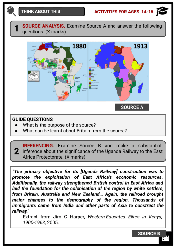 East Africa Protectorate Activity & Answer Guide 3