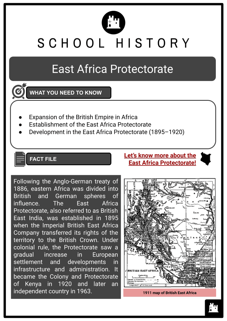 East Africa Protectorate | British Empire, Africa | History Worksheets