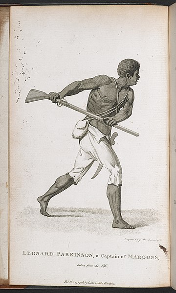 Cover page of ‘Leonard Parkinson, A Captain of the Maroons; taken from the Life’ by Abraham Raimbach
