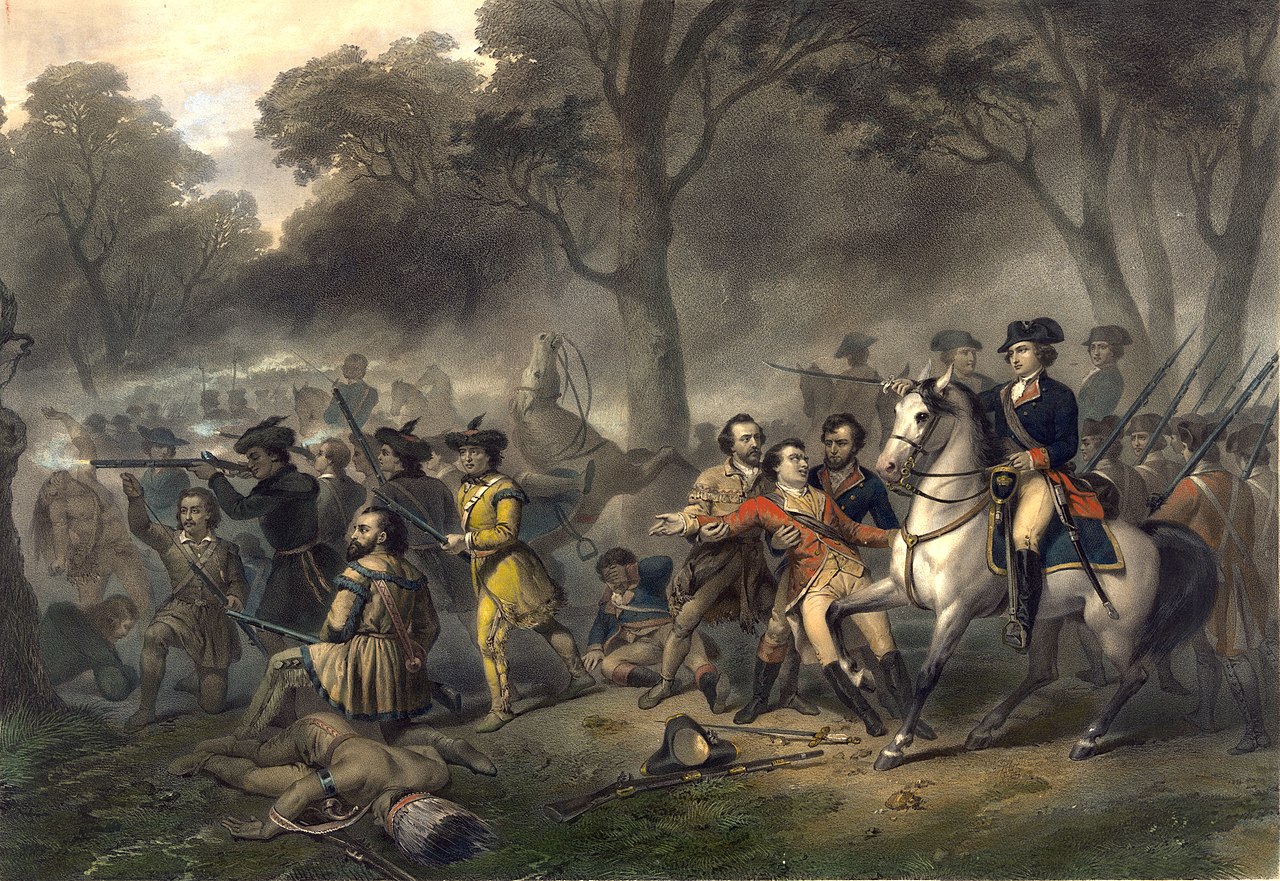 Washington during the Battle of the Monongahela