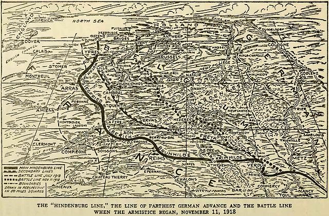 Hindenburg Line Map