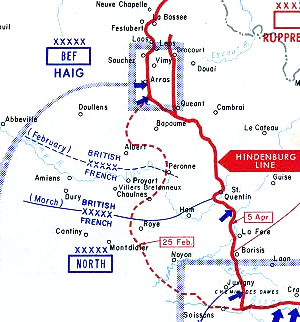 Hindenburg Line on the Western Front