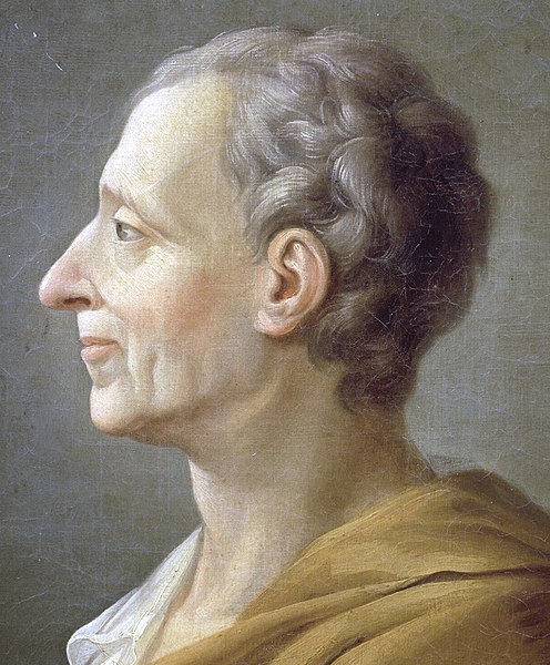 A depiction of Charles de Montesquieu, circa 1753–1794.