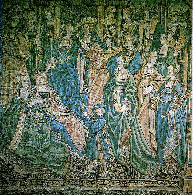 A Flemish tapestry depicting Arthur and Catherine’s court