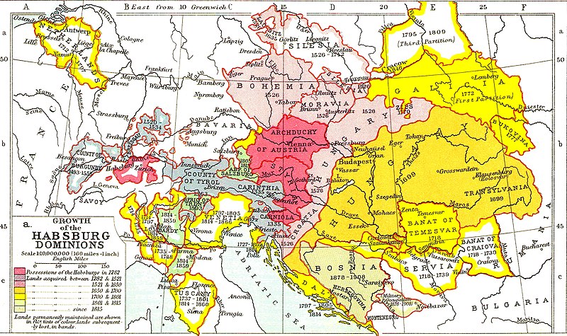 The Habsburg Dominions from 1282 to 1815.